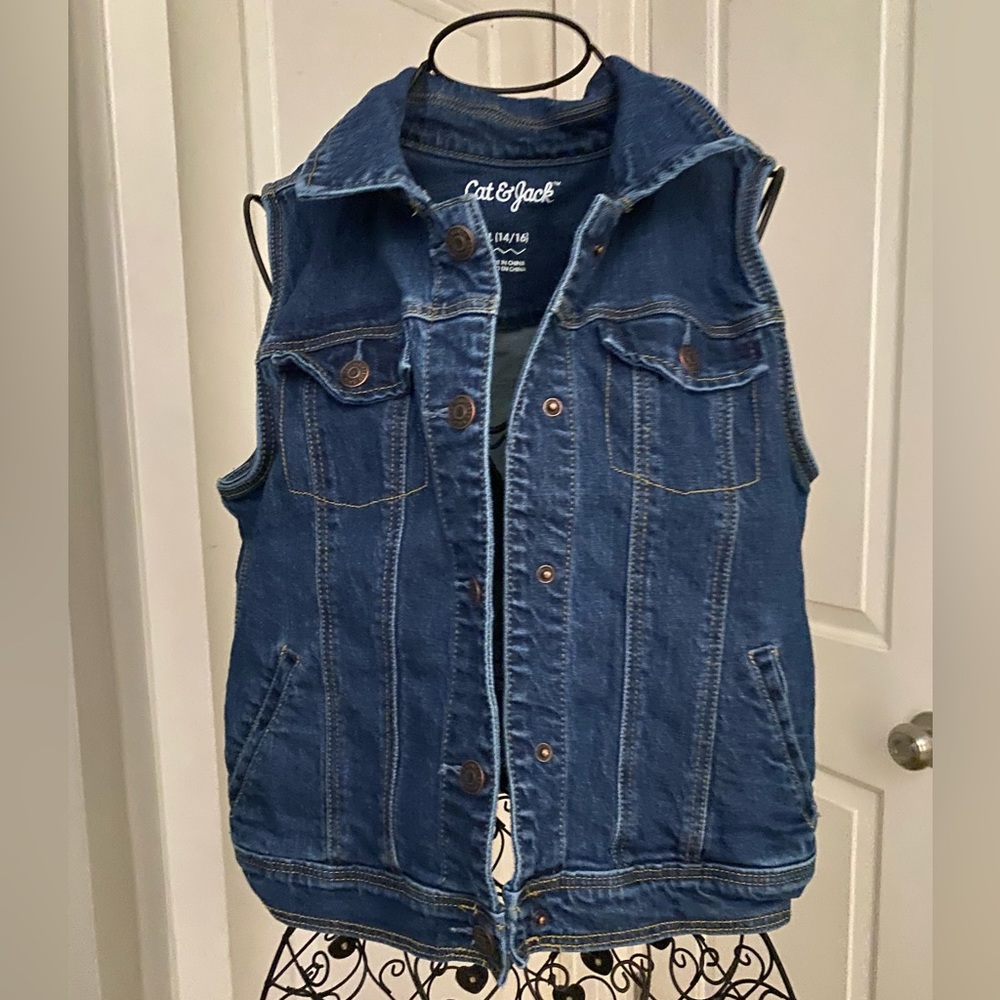 Girls size 14 Jean vest